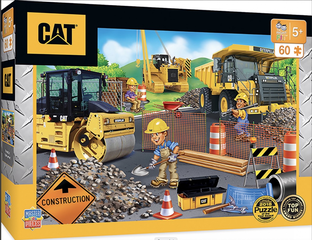 CAT Caterpillar Parking Lot Puzzle 60 PIECES